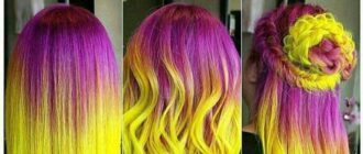 покраска волос двумя цветами фото
